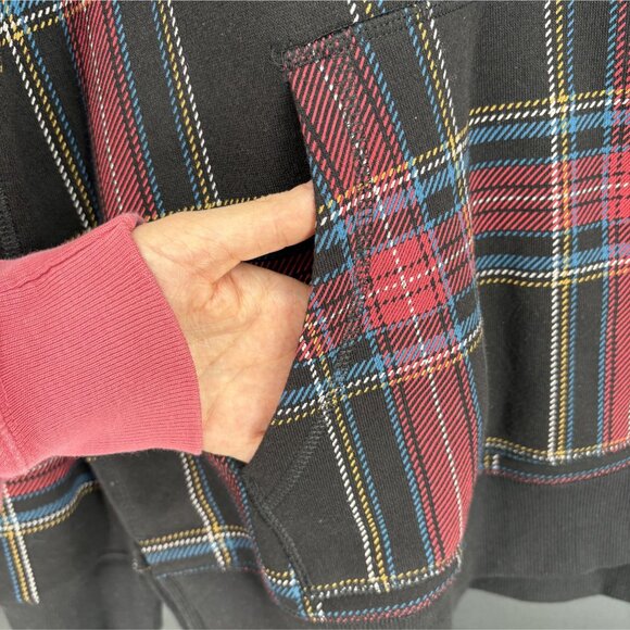 NWT Levi's Men's Logo Plaid Hoodie Sweatshirt Size L Red & Black Casual - Picture 4 of 9